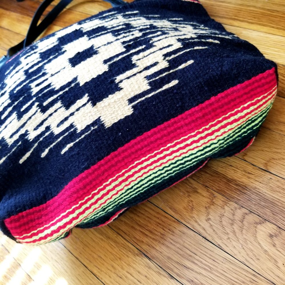Old Saltillo Southwestern Saddle Blanket Tote Bag - Picture 6 of 7